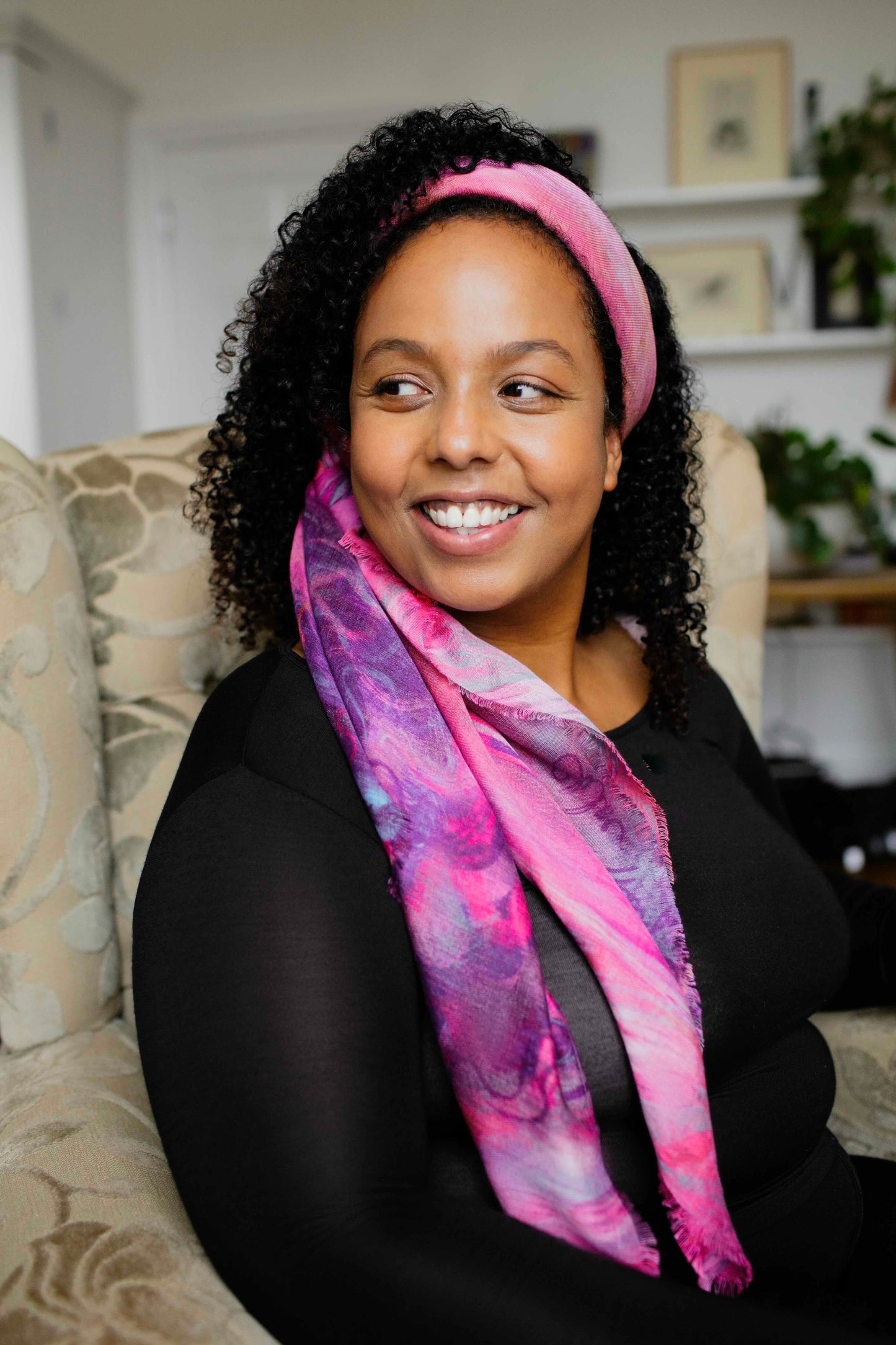 Scarf Chloe Trayhurn x Human Milk - SUN BLOOM 140cm x 140cm