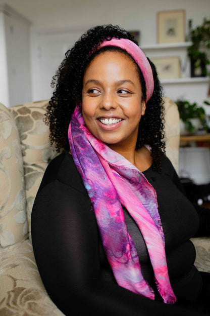 Scarf Chloe Trayhurn x Human Milk - SUN BLOOM 140cm x 140cm