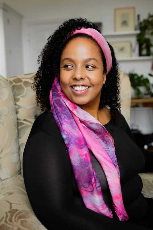 Scarf Chloe Trayhurn x Human Milk - SUN BLOOM 140cm x 140cm