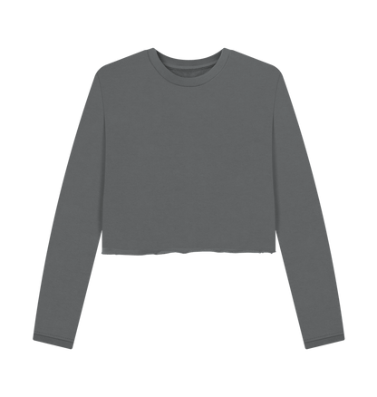 Slate Grey Printed Boxy Jumpers Front