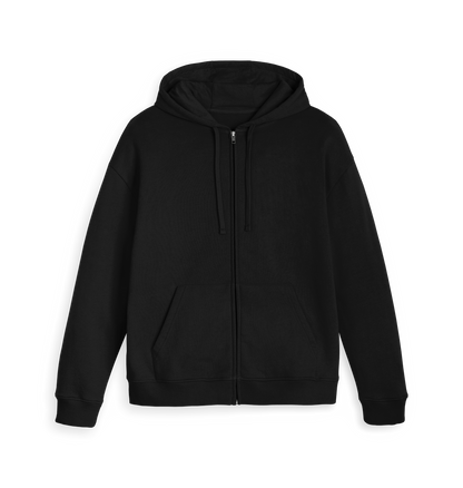 Black Zip hoody Front