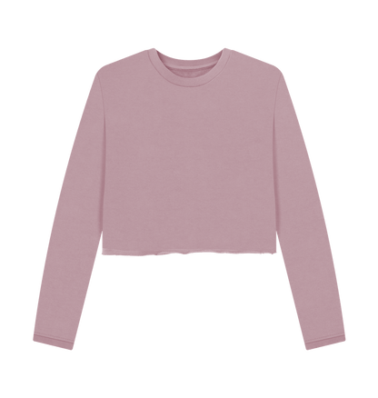 Mauve Printed Boxy Jumpers Front