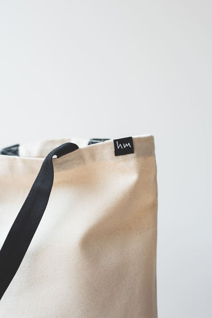 Tote Bag - Signature Heavyweight, Ecru/Black